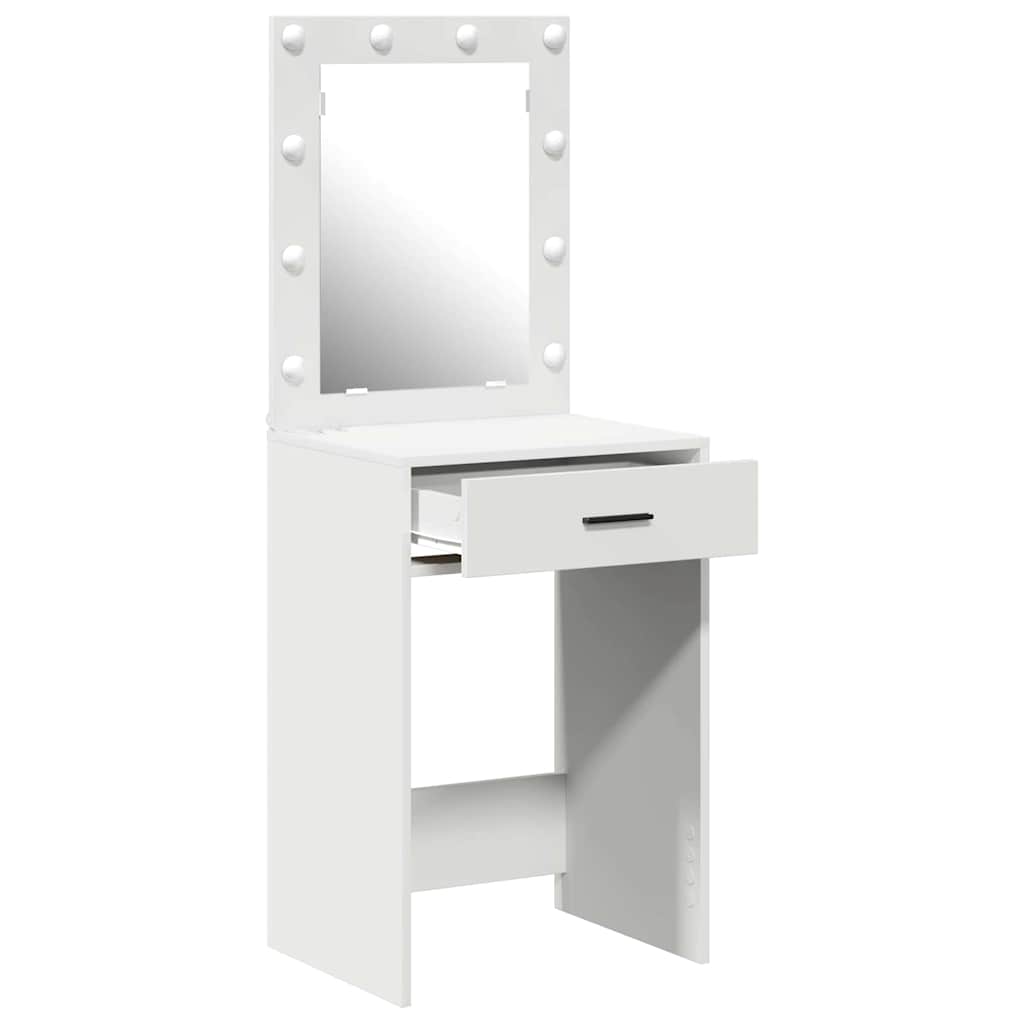 Schminktisch mit Schubladen Weiß 50 x 41 x 135 cm Holzwerkstoff