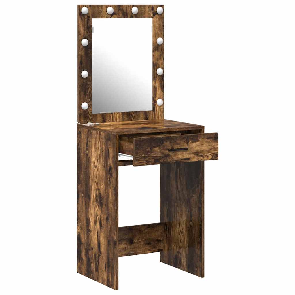 Schminktisch Räuchereiche 50 x 41 x 135 cm Holzwerkstoff
