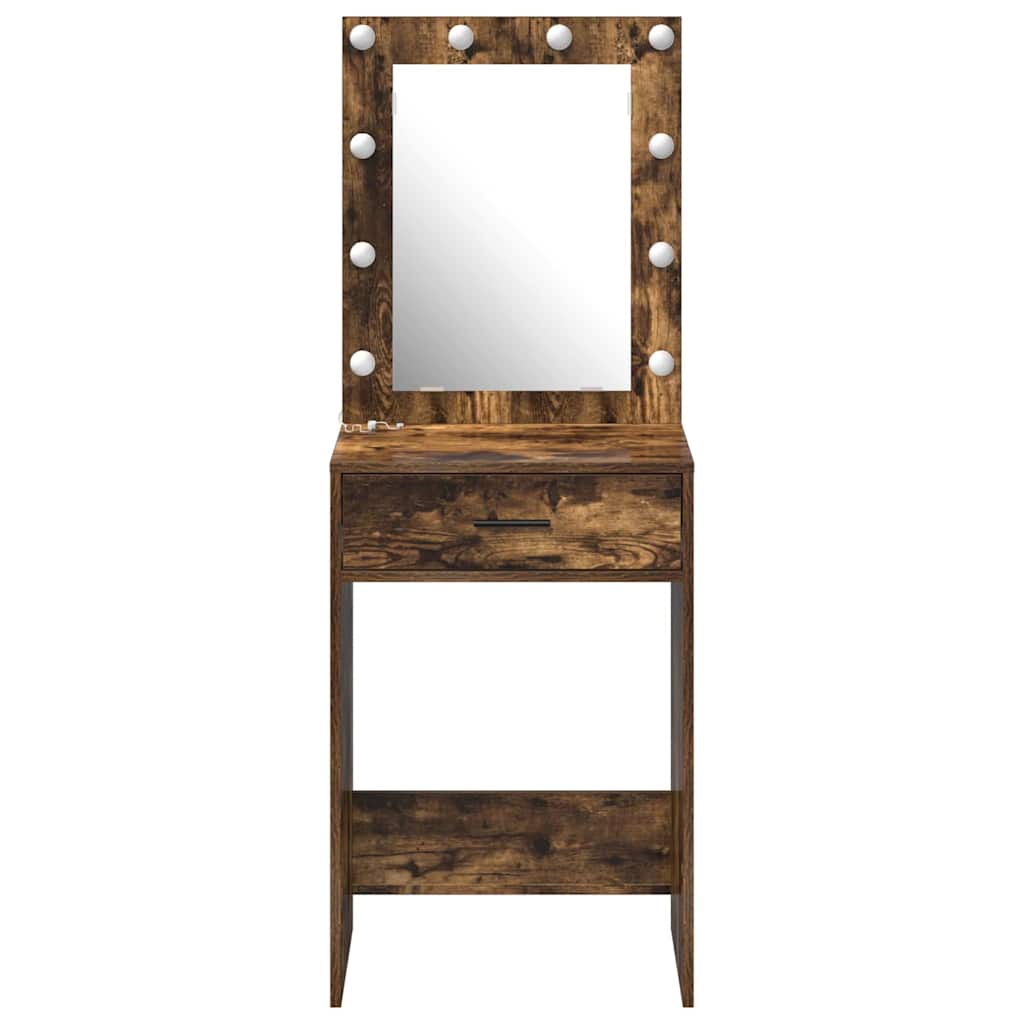 Schminktisch Räuchereiche 50 x 41 x 135 cm Holzwerkstoff