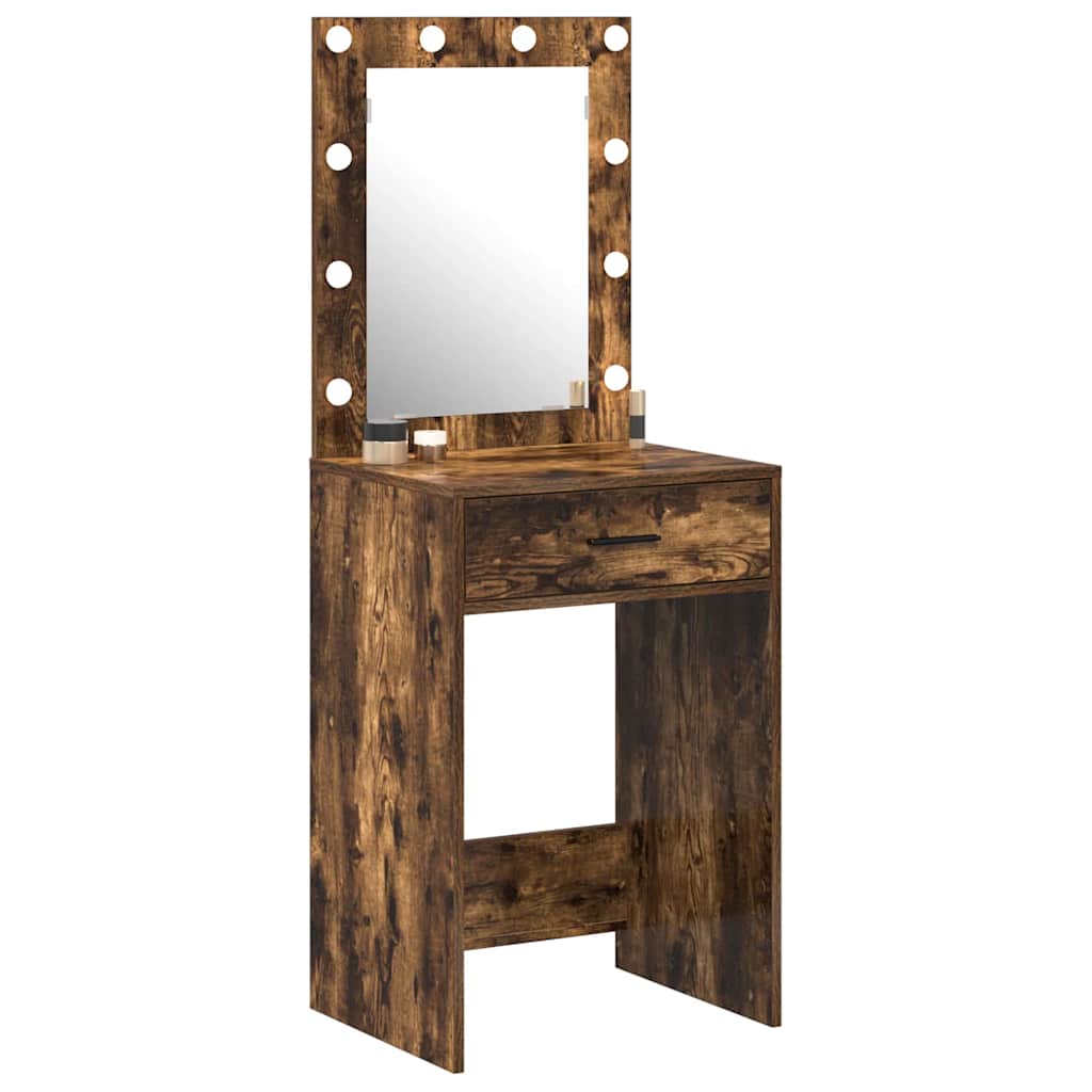 Schminktisch Räuchereiche 50 x 41 x 135 cm Holzwerkstoff