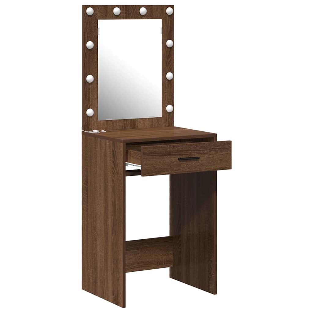 Schminktisch Braunes Eichenholz 50 x 41 x 135 cm Holzwerkstoff