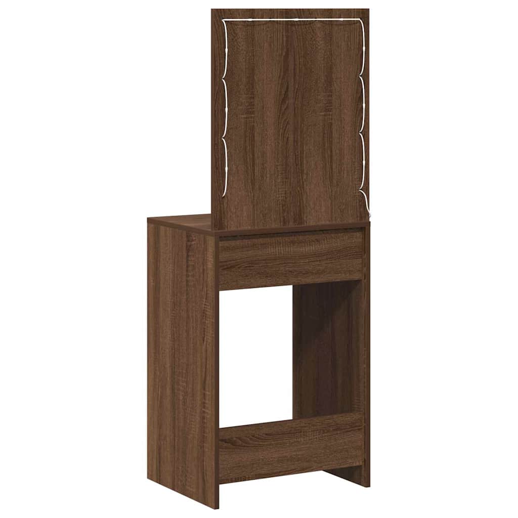 Schminktisch Braun Eichen-Optik 50 x 41 x 135 cm Holzwerkstoff