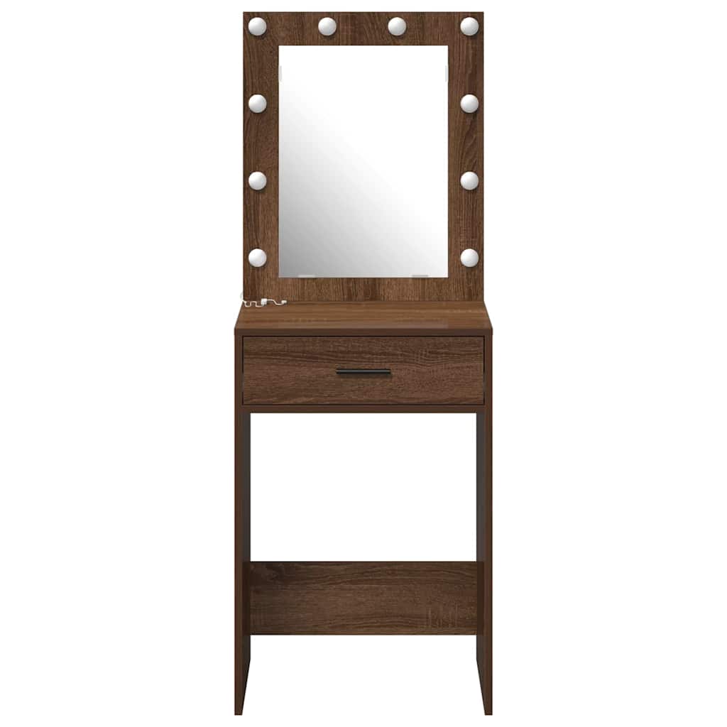 Schminktisch Braunes Eichenholz 50 x 41 x 135 cm Holzwerkstoff
