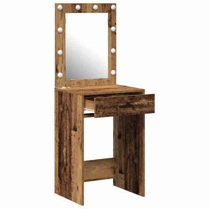 Schminktisch mit Spiegel Altholz 50 x 41 x 135 cm Holzwerkstoff