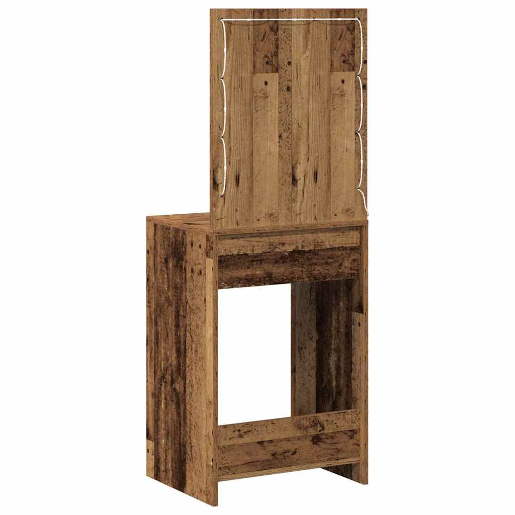 Schminktisch mit Spiegel Altholz 50 x 41 x 135 cm Holzwerkstoff