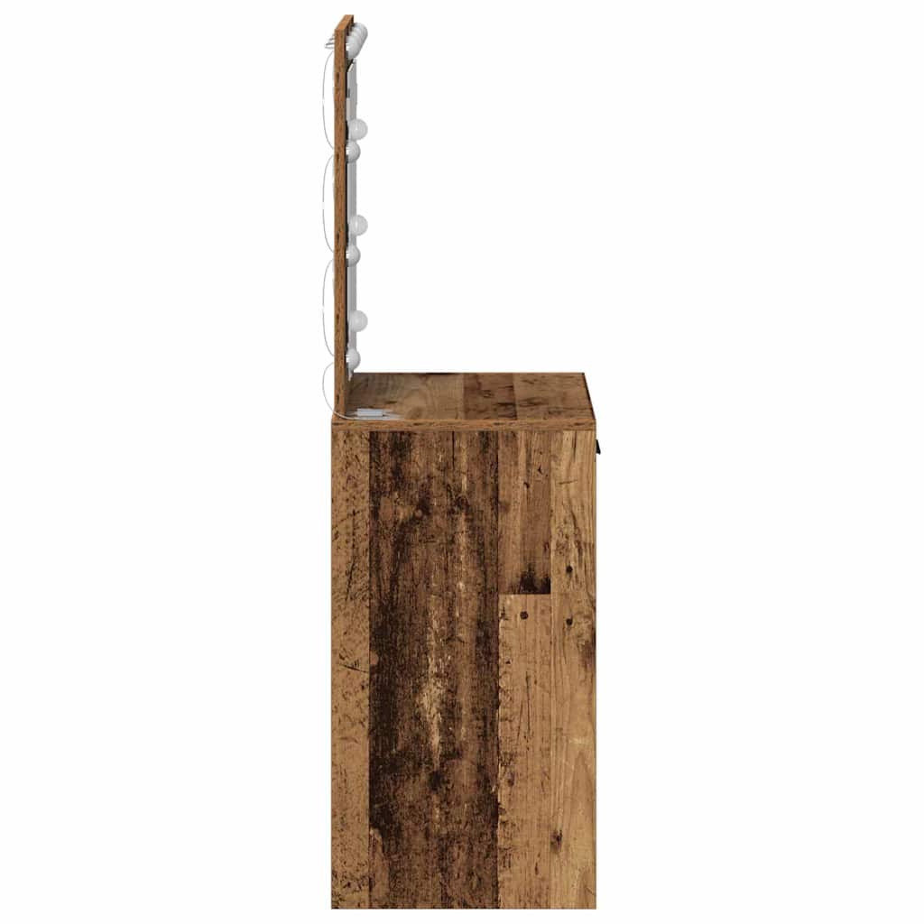 Schminktisch mit Spiegel Altholz 50 x 41 x 135 cm Holzwerkstoff