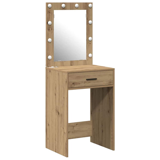 Schminktisch Eiche handwerklich 50 x 41 x 135 cm Holzwerkstoff