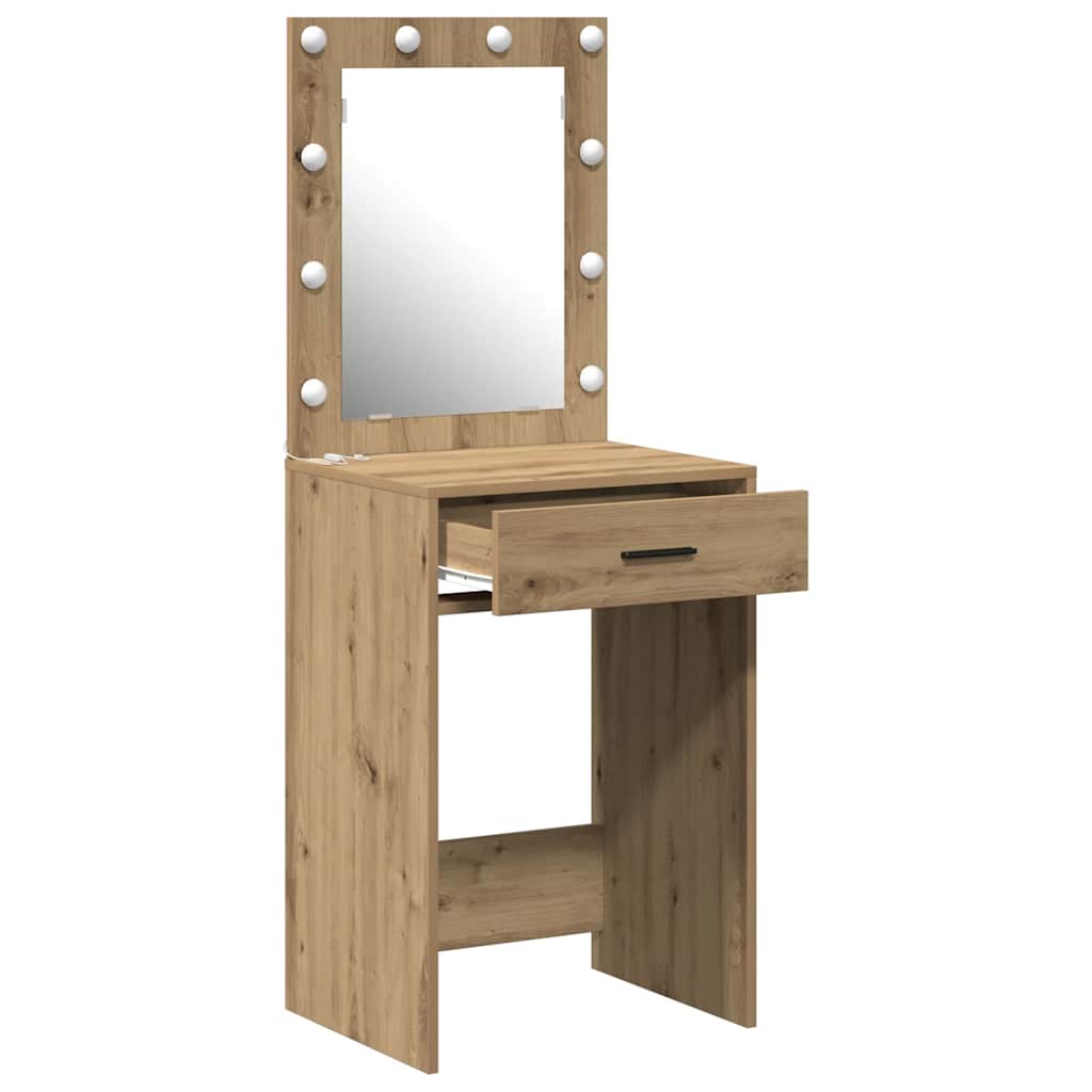 Schminktisch Eiche handwerklich 50 x 41 x 135 cm Holzwerkstoff