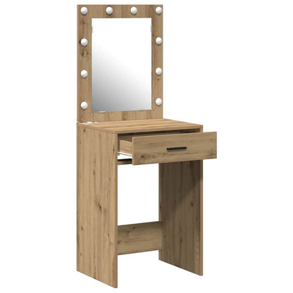 Schminktisch Eiche handwerklich 50 x 41 x 135 cm Holzwerkstoff