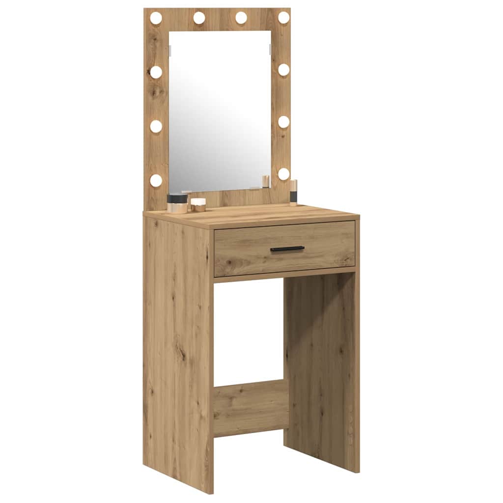 Schminktisch Eiche handwerklich 50 x 41 x 135 cm Holzwerkstoff