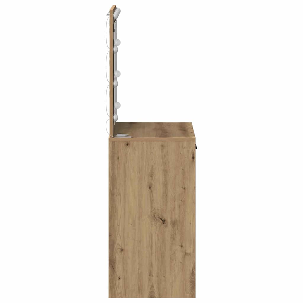 Schminktisch Eiche handwerklich 50 x 41 x 135 cm Holzwerkstoff