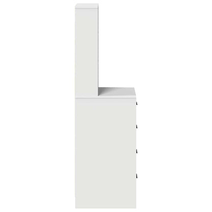 Hochboard mit Schubladen Weiß 40 x 41 x 135 cm Holzwerkstoff