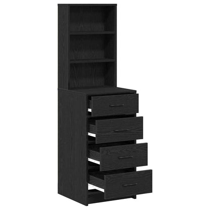Hochboard Schwarze Eiche 40 x 41 x 135 cm Holzwerkstoff