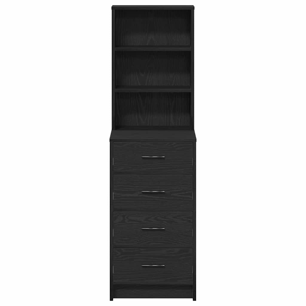 Hochboard Schwarze Eiche 40 x 41 x 135 cm Holzwerkstoff