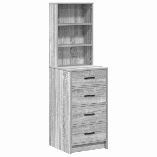 Hochboard Grau Sonoma 40 x 41 x 135 cm Holzwerkstoff