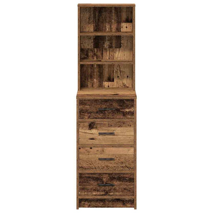 Hochboard mit Schubladen Altholz 40 x 41 x 135 cm Holzwerkstoff