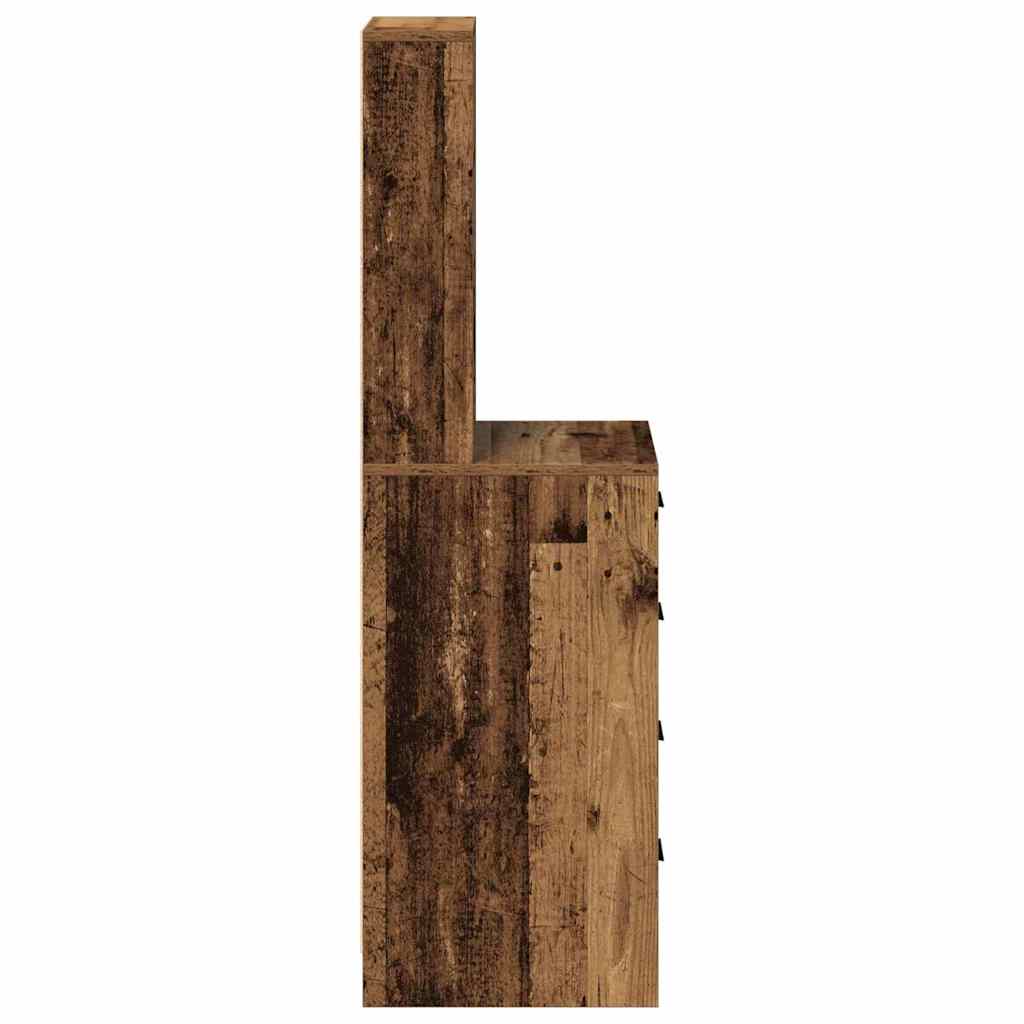 Hochboard mit Schubladen Altholz 40 x 41 x 135 cm Holzwerkstoff