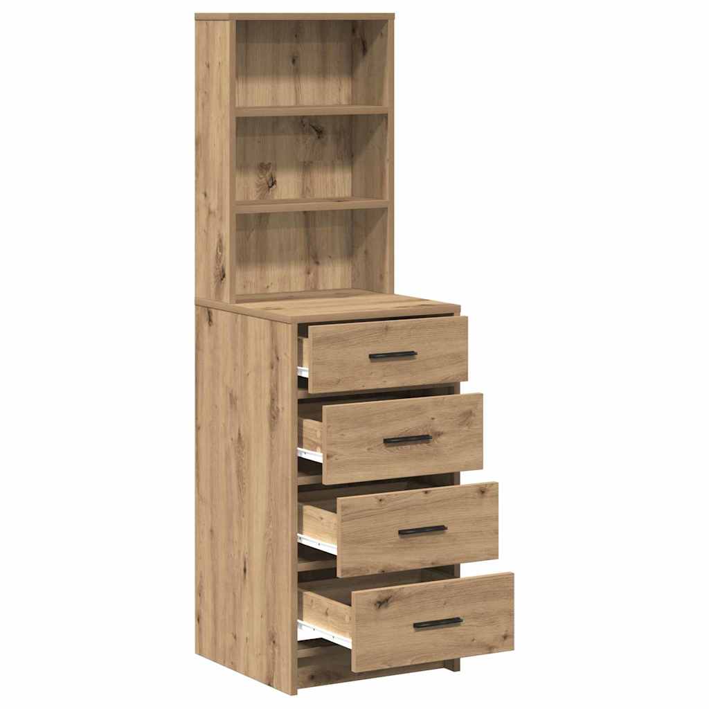 Hochboard Eiche handwerklich 40 x 41 x 135 cm Holzwerkstoff