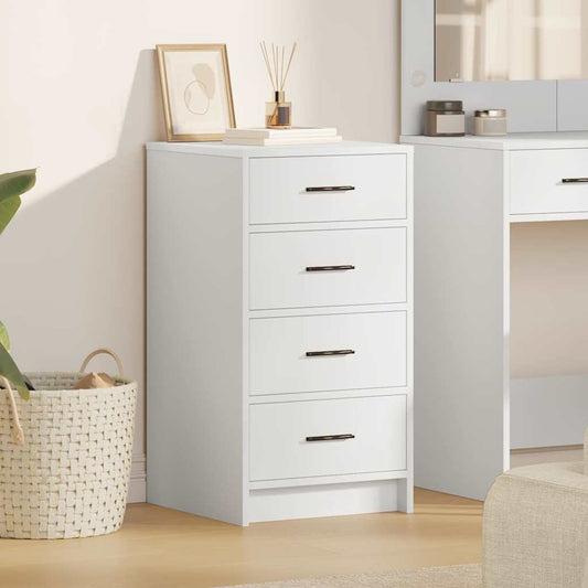 Sideboard mit Schubladen Weiß 40 x 41 x 75 cm Holzwerkstoff
