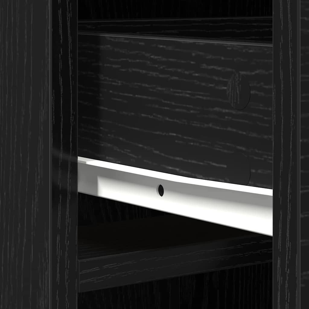 Hochboard Schwarz Eichen-Optik 40 x 40.5 x 135 cm Holzwerkstoff