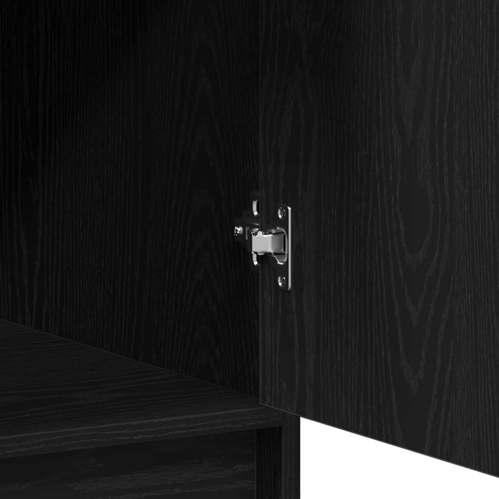 Hochboard Schwarz Eichen-Optik 40 x 40.5 x 135 cm Holzwerkstoff