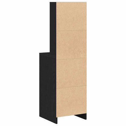 Hochboard Schwarz Eichen-Optik 40 x 40.5 x 135 cm Holzwerkstoff