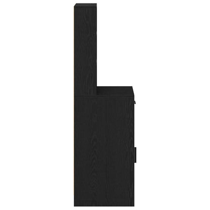 Hochboard Schwarz Eichen-Optik 40 x 40.5 x 135 cm Holzwerkstoff