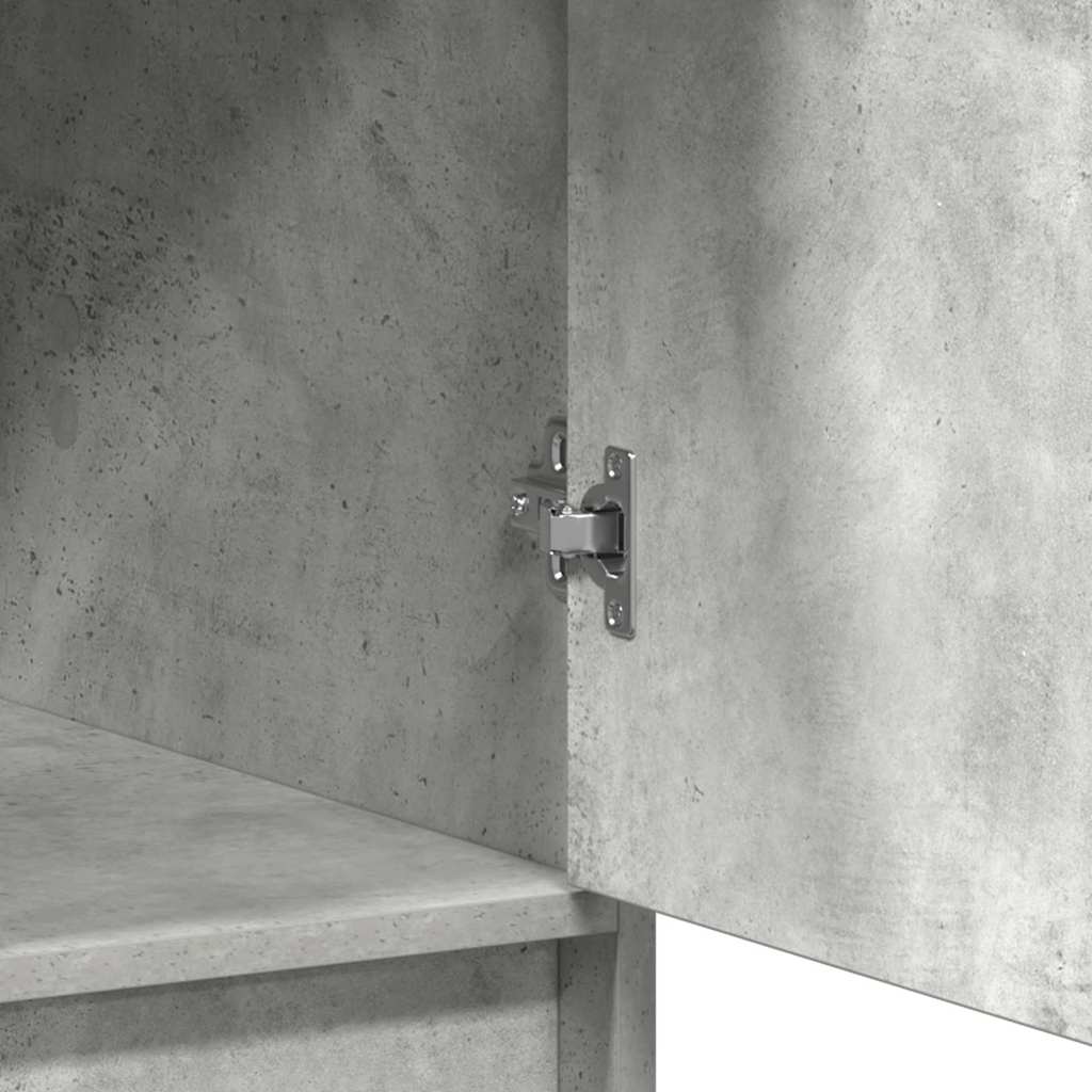 Hochboard Betongrau 40 x 40.5 x 135 cm Holzwerkstoff