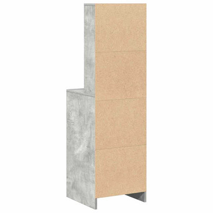Hochboard Betongrau 40 x 40.5 x 135 cm Holzwerkstoff