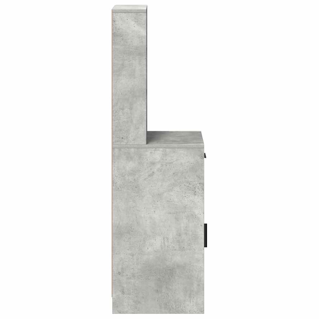 Hochboard Betongrau 40 x 40.5 x 135 cm Holzwerkstoff