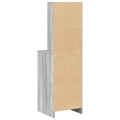 Hochboard Grau Sonoma 40 x 40.5 x 135 cm Holzwerkstoff
