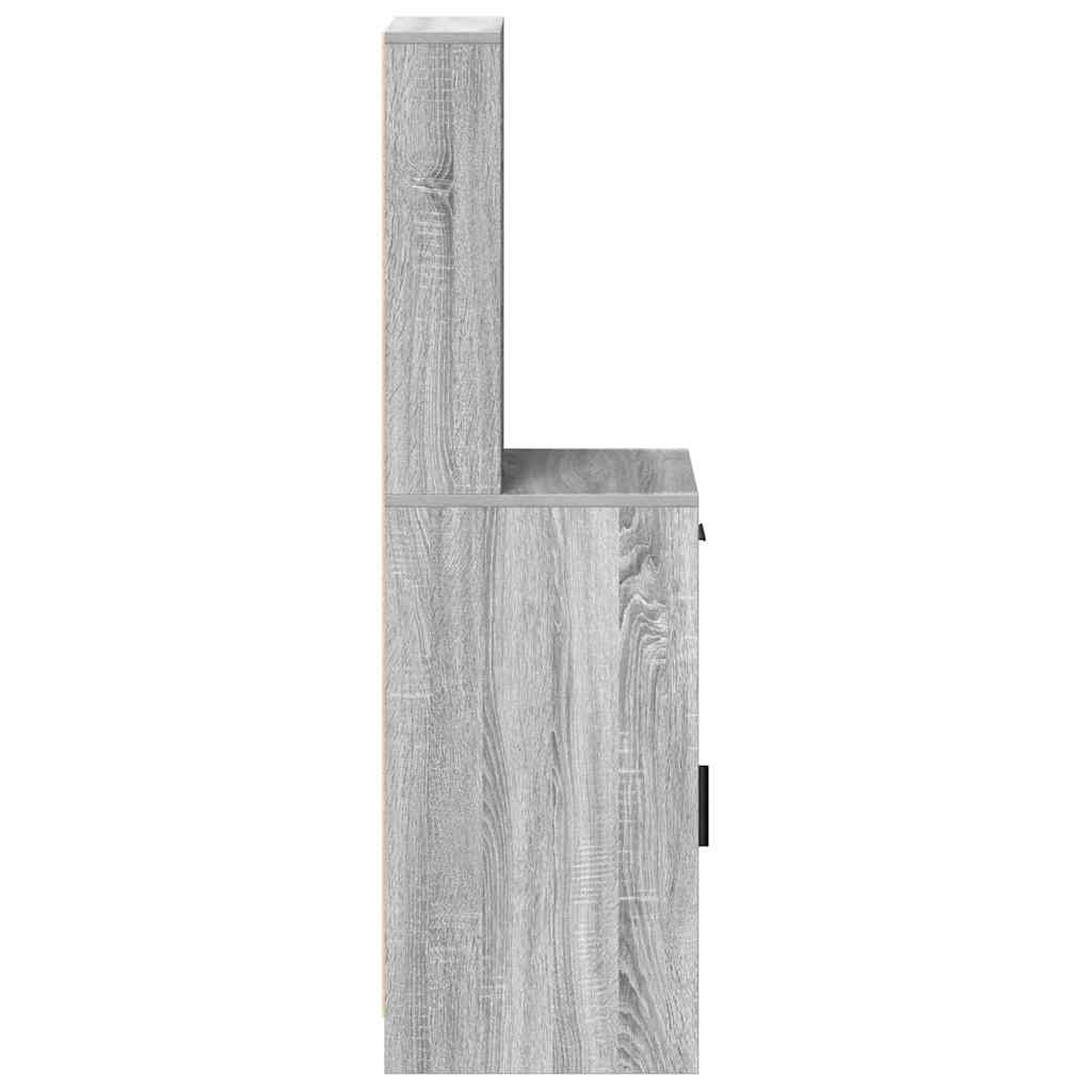 Hochboard Grau Sonoma 40 x 40.5 x 135 cm Holzwerkstoff