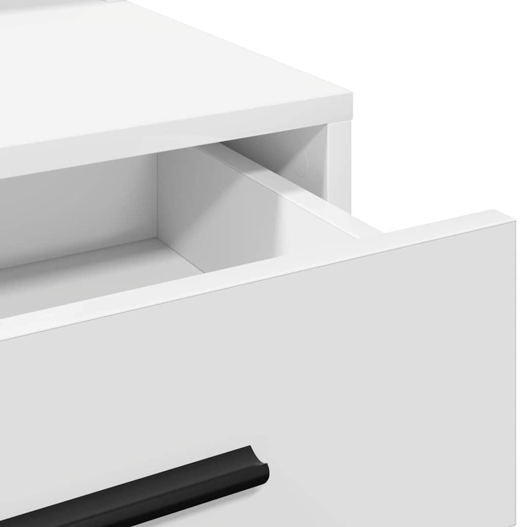 Schminktisch mit Schubladen Weiß 79 x 41 x 135 cm Holzwerkstoff