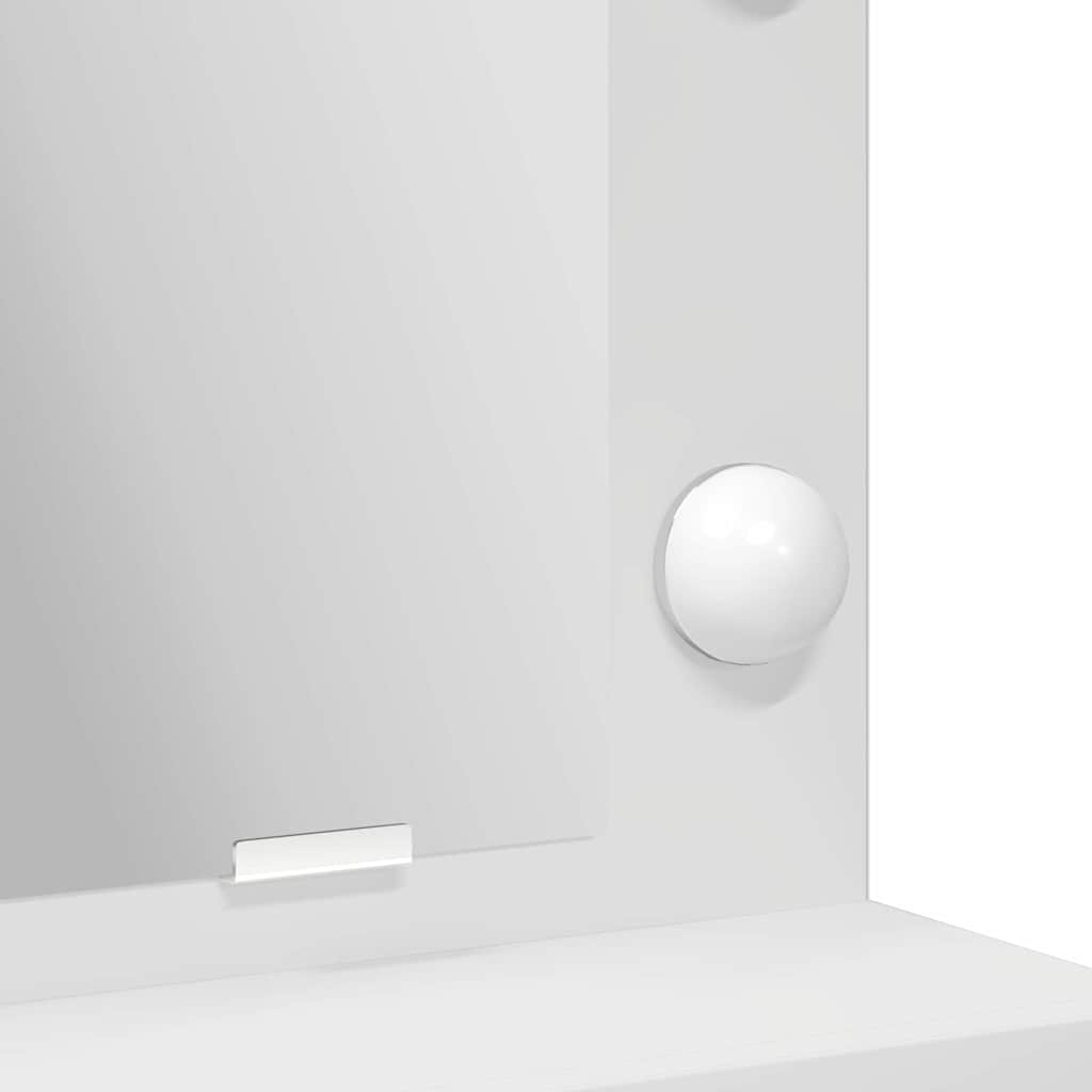 Schminktisch mit Schubladen Weiß 79 x 41 x 135 cm Holzwerkstoff