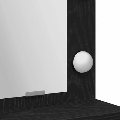 Schminktisch mit Regal Schwarz Eichen-Optik 79 x 41 x 135 cm