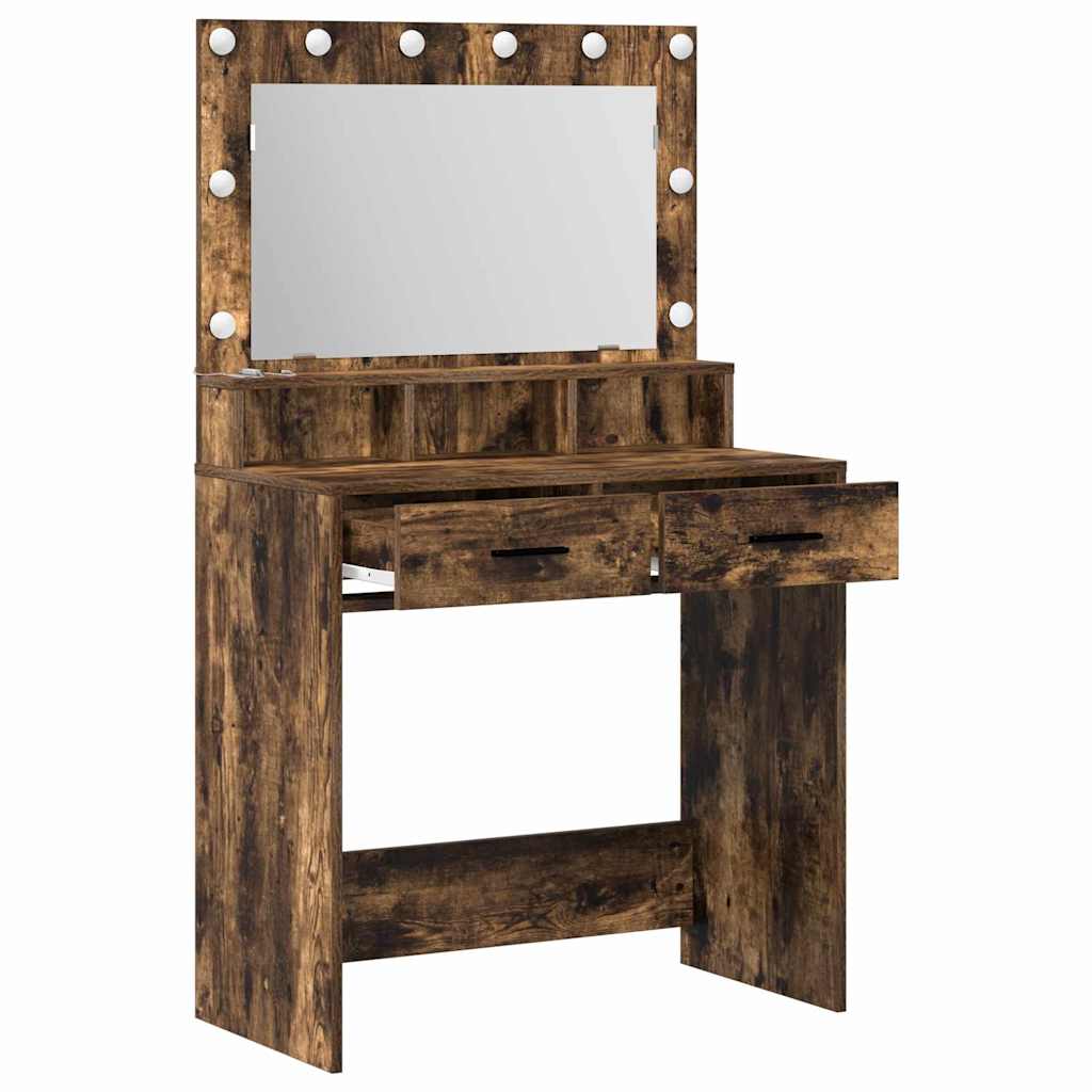 Schminktisch Räuchereiche 79 x 41 x 135 cm Holzwerkstoff
