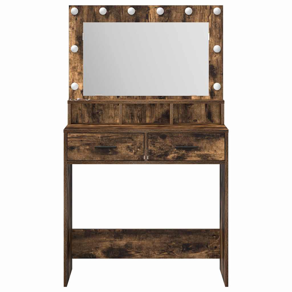 Schminktisch Räuchereiche 79 x 41 x 135 cm Holzwerkstoff