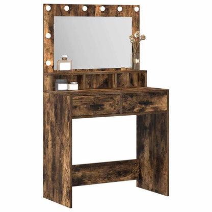 Schminktisch Räuchereiche 79 x 41 x 135 cm Holzwerkstoff
