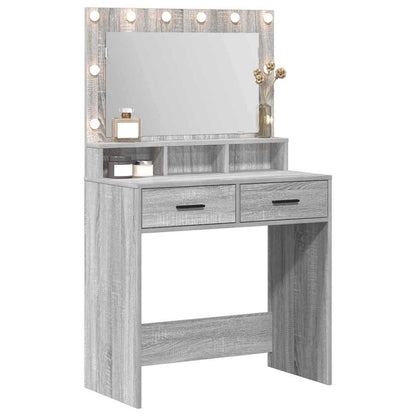 Schminktisch Graues Sonoma 79 x 41 x 135 cm Holzwerkstoff
