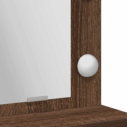 Schminktisch Braunes Eichenholz 79 x 41 x 135 cm Holzwerkstoff