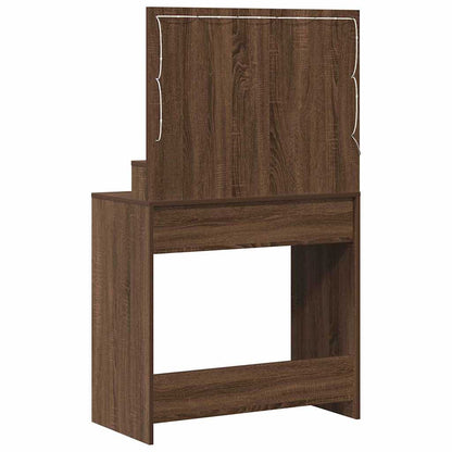 Schminktisch Braunes Eichenholz 79 x 41 x 135 cm Holzwerkstoff