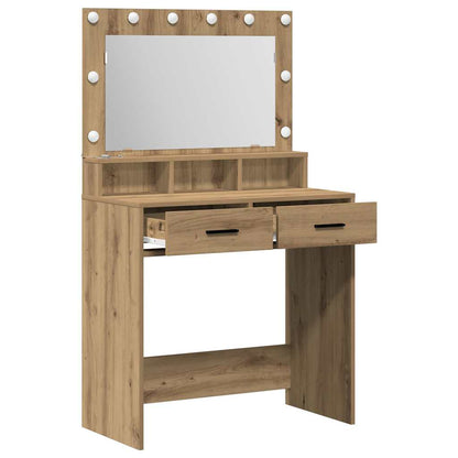 Schminktisch Eiche handwerklich 79 x 41 x 135 cm Holzwerkstoff