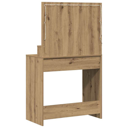 Schminktisch Eiche handwerklich 79 x 41 x 135 cm Holzwerkstoff