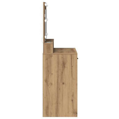 Schminktisch Eiche handwerklich 79 x 41 x 135 cm Holzwerkstoff