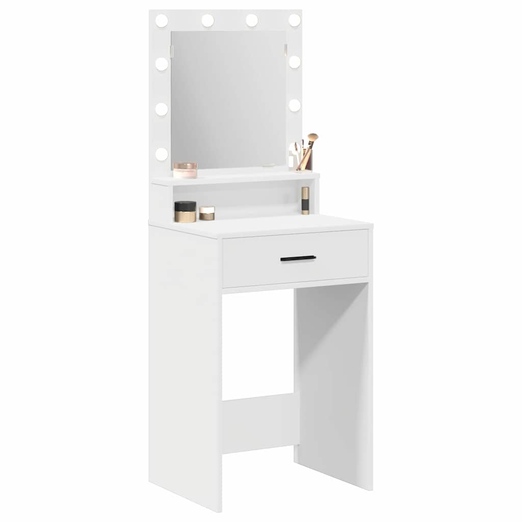 Schminktisch mit Schubladen Weiß 50 x 41 x 135 cm Holzwerkstoff