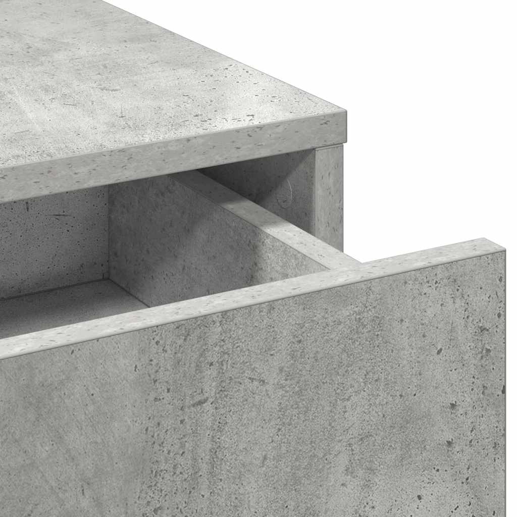 Schminktisch mit Regal Betongrau 50 x 41 x 135 cm Holzwerkstoff