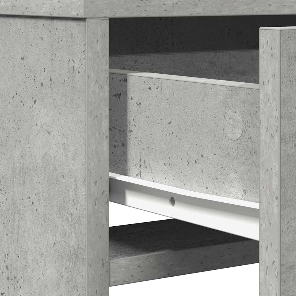 Schminktisch mit Regal Betongrau 50 x 41 x 135 cm Holzwerkstoff