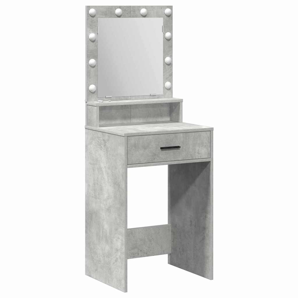 Schminktisch mit Regal Betongrau 50 x 41 x 135 cm Holzwerkstoff