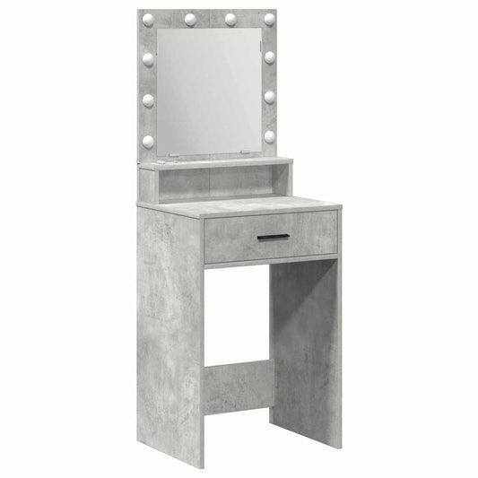 Schminktisch mit Regal Betongrau 50 x 41 x 135 cm Holzwerkstoff
