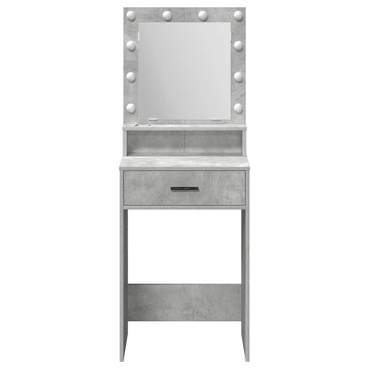 Schminktisch mit Regal Betongrau 50 x 41 x 135 cm Holzwerkstoff